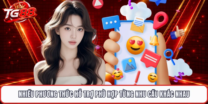 Nhiều phương thức hỗ trợ phù hợp từng nhu cầu khác nhau